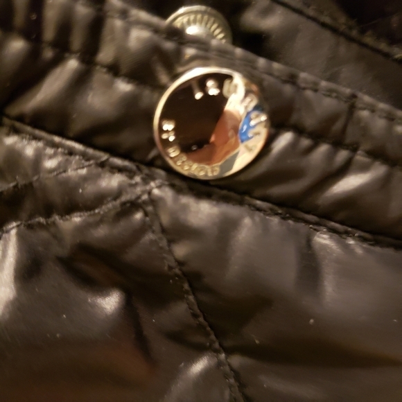 Laundry by Design Black Puffer Jacket Faux Fur Size Small - Picture 7 of 16